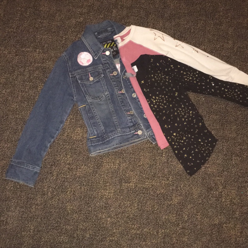 Toddler Thermal Long-sleeve 6-7 T/Jean Jacket 5T